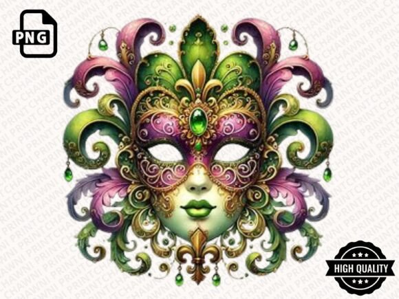 Download Glittery Mardi Gras Clipart PNG - Premium Bundle